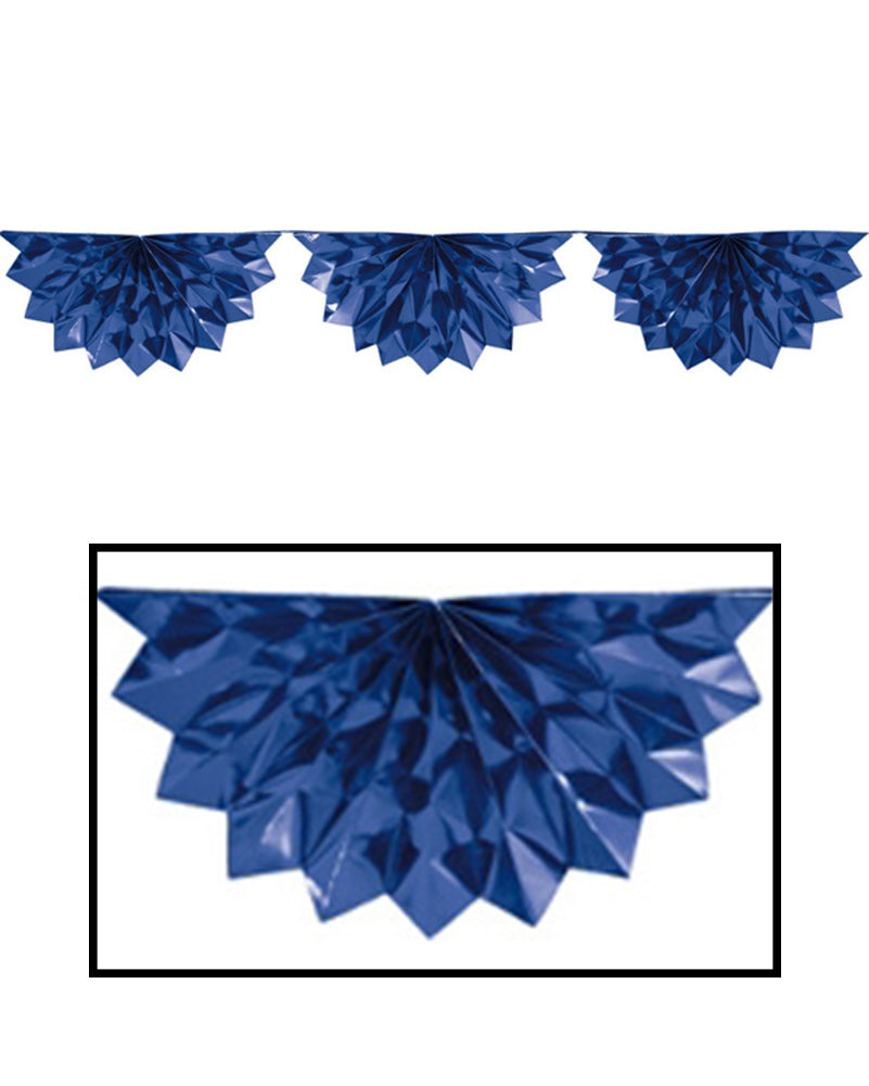 Blue Foil Bunting Garland 2m