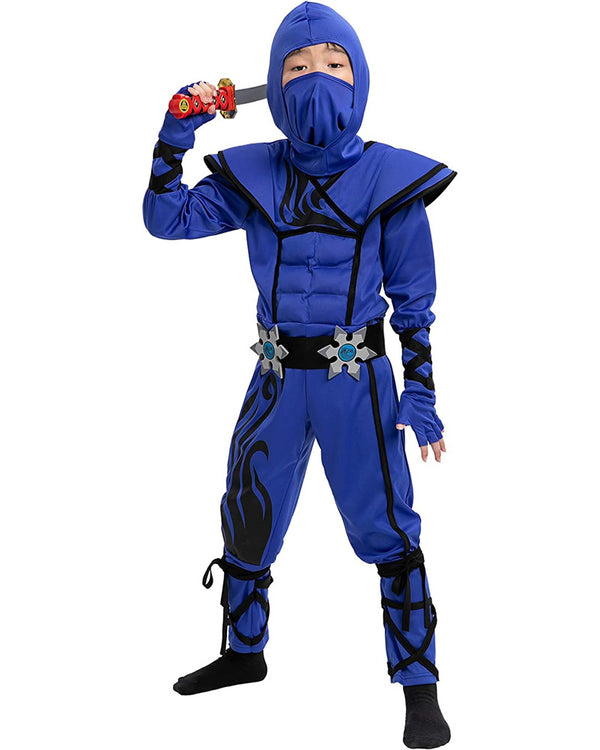 Blue Muscle Ninja Toddler and Kids Costume