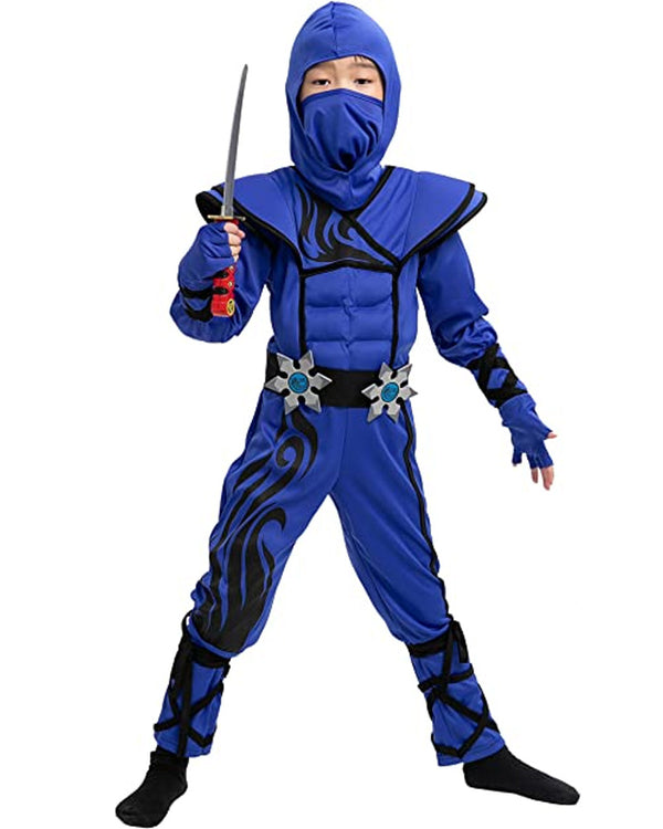 Blue Muscle Ninja Toddler and Kids Costume