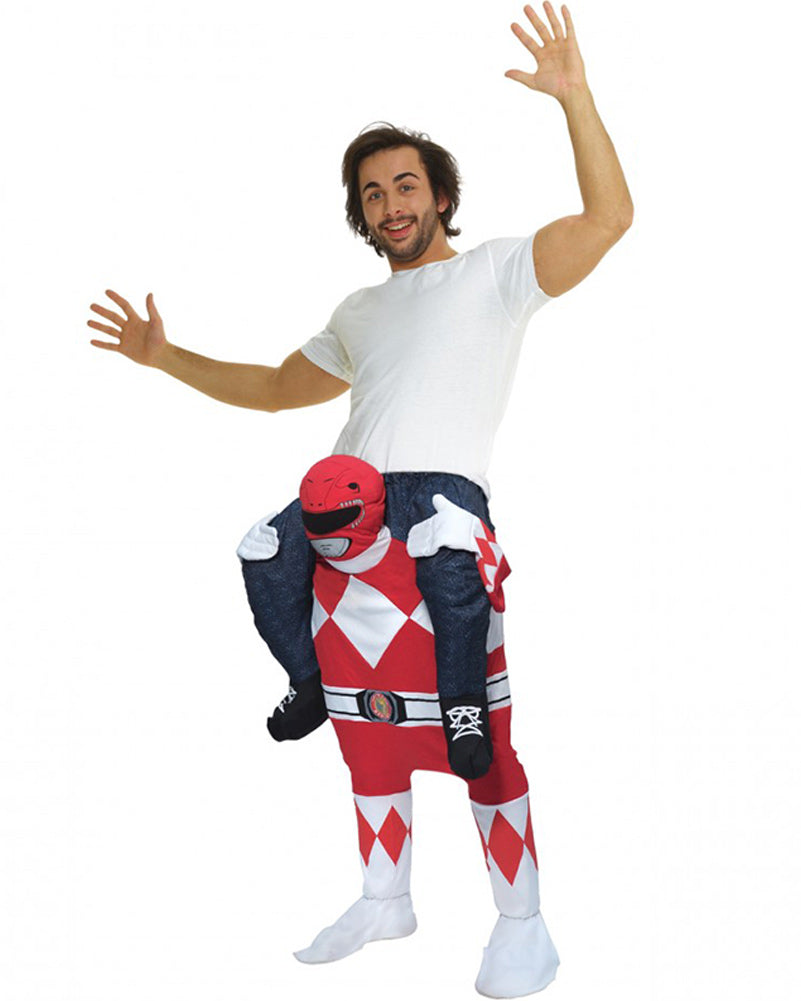 Red Power Rangers Piggyback Mens Costume