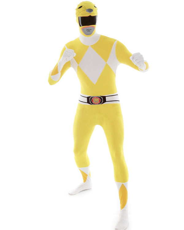 Yellow Power Rangers Morphsuit Adult Costume