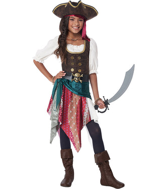 Boho Pirate Deluxe Girls Costume