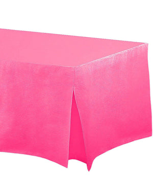 Bright Pink Flannel-Backed Tablecover