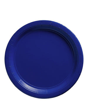 Bright Royal Blue 23cm Round Paper Plates Pack of 20