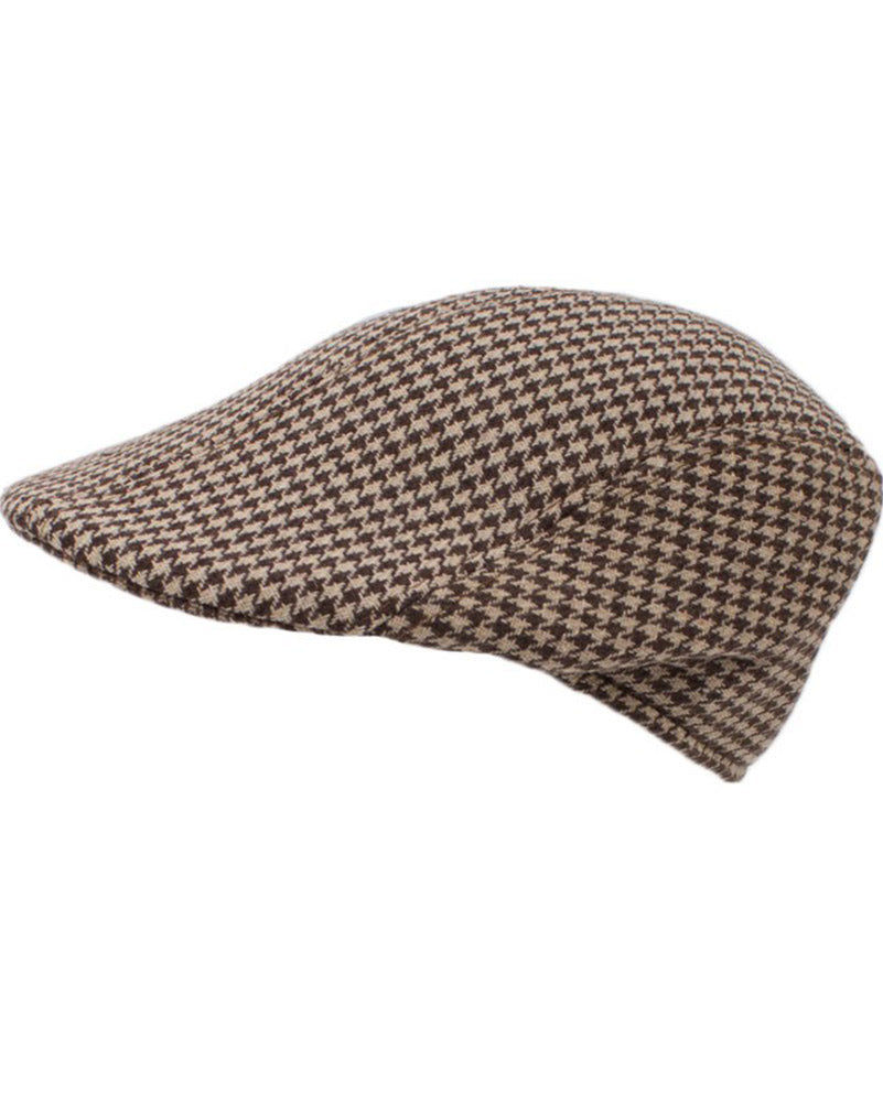 Brown Tweed Flat Cap