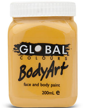 BodyArt Fluoro Yellow Oxide Paint Jar 200ml