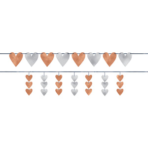 Navy Bride Hearts Banner Kit Pack of 2