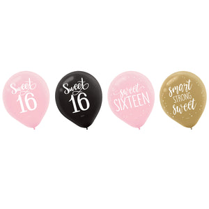 Blush Elegant Sixteen 30cm Assortment Latex Balloons Pack of 15