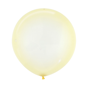 Sempertex 60cm Crystal Pastel Yellow Latex Balloons 321, 3PK Pack of 3