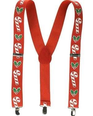 Christmas Candy Canes Stretch Suspenders