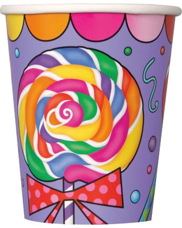 Candy Party 266ml Paper Cups Pack of 8