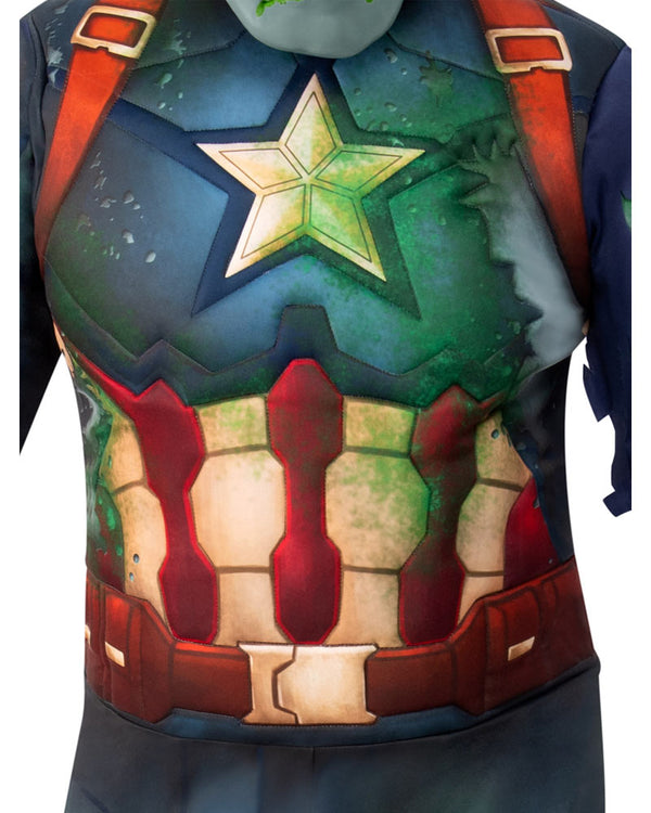 Captain America Zombie Deluxe Teen Boy Costume