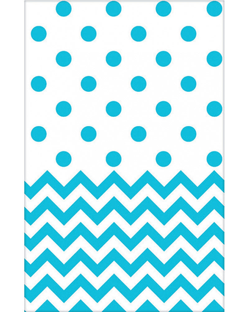 Caribbean Blue Chevron Tablecover