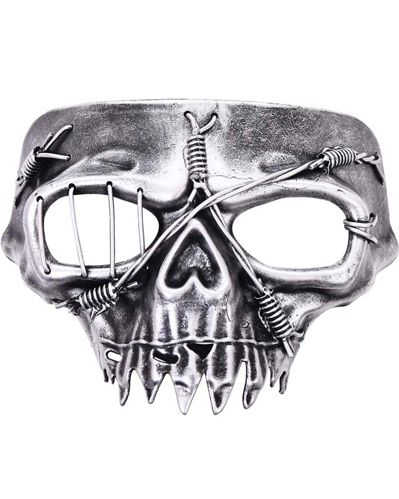 Casper Silver Skull Half Mask