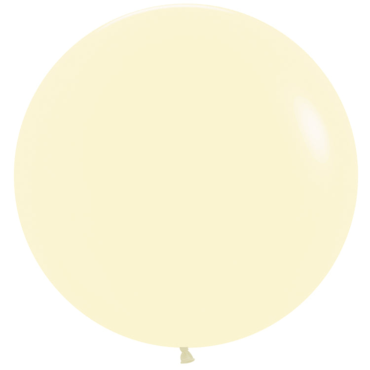 Sempertex 60cm Pastel Matte Yellow Latex Balloons 620, 3PK Pack of 3