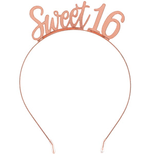 Elegant Sixteen Blush Sweet 16 Metal Headband