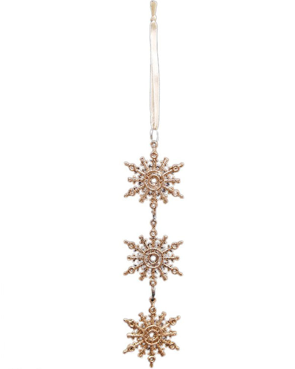 Christmas Champagne 3 Snowflake Tree Ornament 15cm
