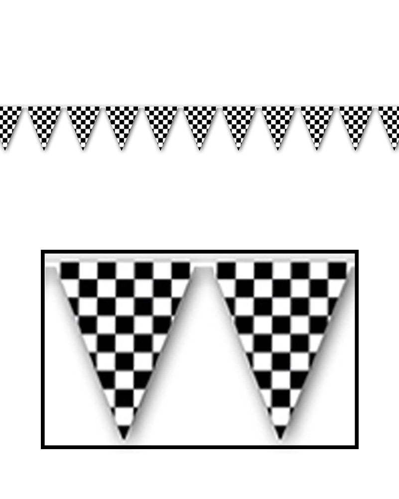 Checkered Pennant Banner 3.7m