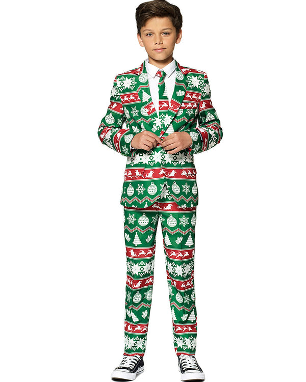 Christmas Green Nordic Boys Suitmeister