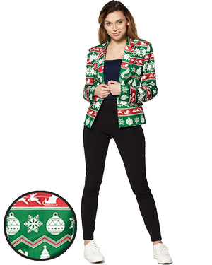 Christmas Green Nordic Womens Suitmeister Jacket