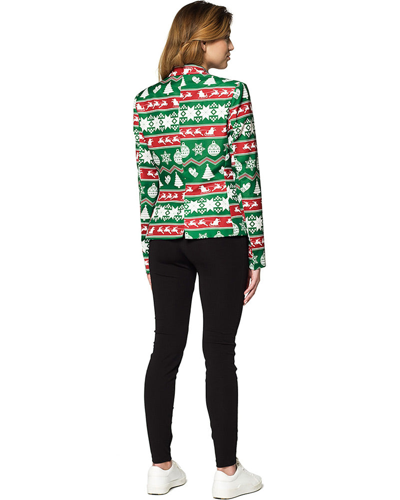 Christmas Green Nordic Womens Suitmeister Jacket