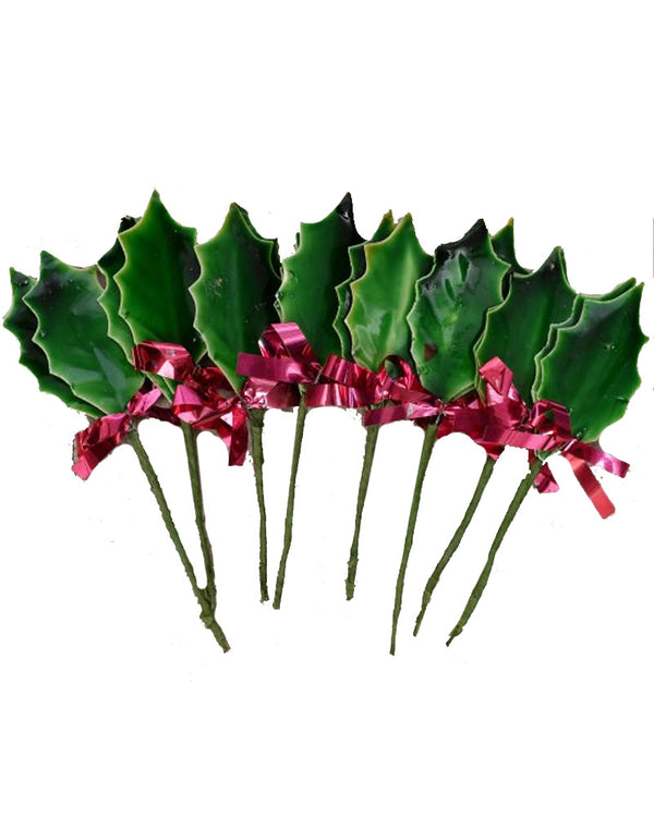 Christmas Holly Leaves Pack of 10
