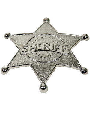 Silver Metal Sheriff Badge