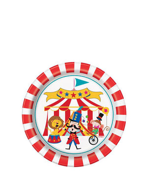 Circus Carnival 23cm Paper Plates Pack of 8