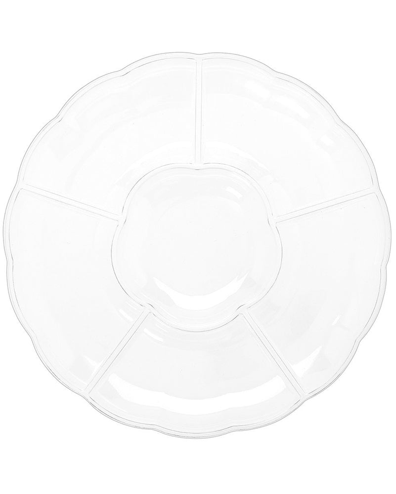 Clear Compartment Plastic Tray 40cm