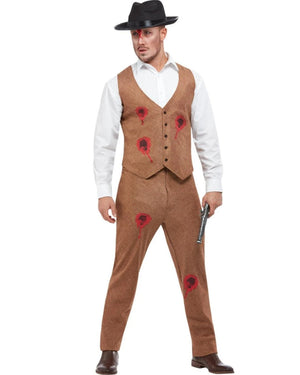 Clyde Zombie Gangster Mens Costume