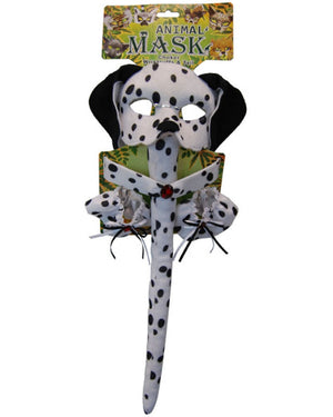 Deluxe Dalmatian Collar Cuffs Mask and Tail Set