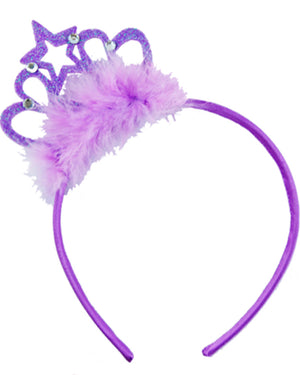 Purple Fairy Girls Tutu Wand and Headband Set