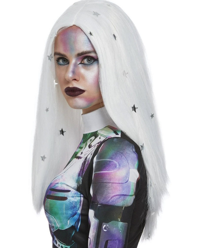 Cosmic Long White Wig
