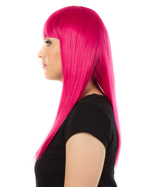 Fashion Deluxe Fuschia Pink Long Wig