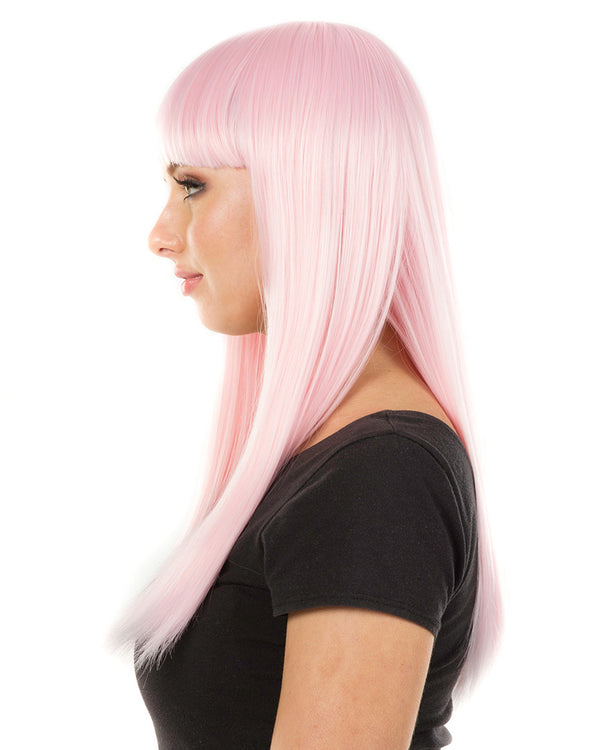 Fashion Deluxe Pastel Pink Long Wig