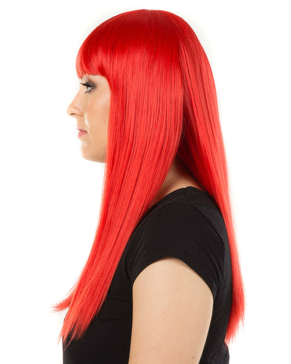 Fashion Deluxe Red Long Wig