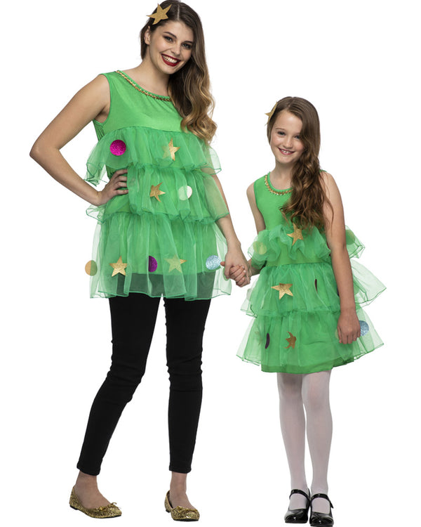 Pretty Christmas Tree Girls Costume