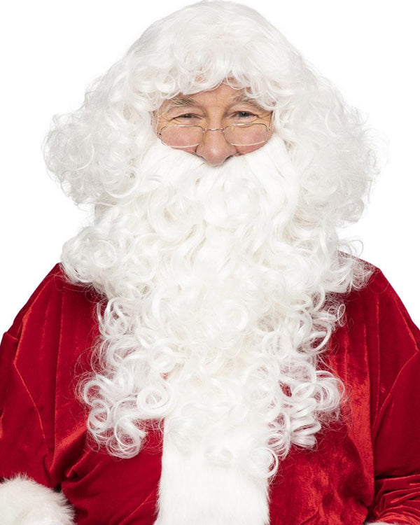 Christmas Complete Professional Santa Suit and Accessory Bundle