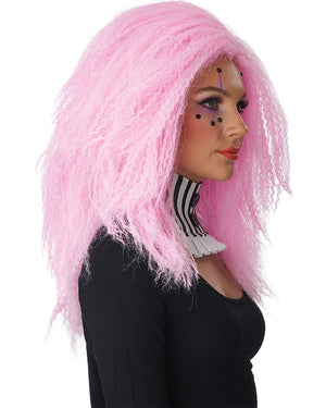 Crimped N Kooky Pink Wig