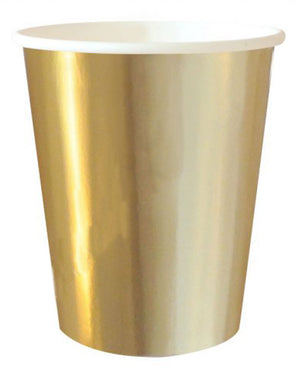 Gold Foil 300ml Cups Pack of 10