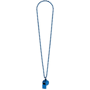 Team Spirit Blue Whistle Chain Necklace
