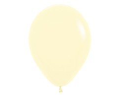 Sempertex 12cm Pastel Matte Yellow Latex Balloons 620 Pack of 50