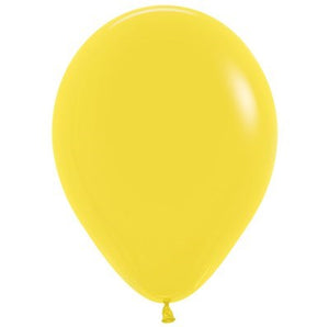 Sempertex 30cm Fashion Yellow Latex Balloons 020, 100PK Pack of 100