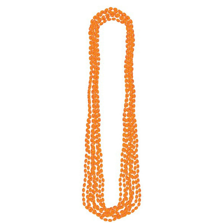 Team Spirit Orange Metallic Necklace Pack of 8