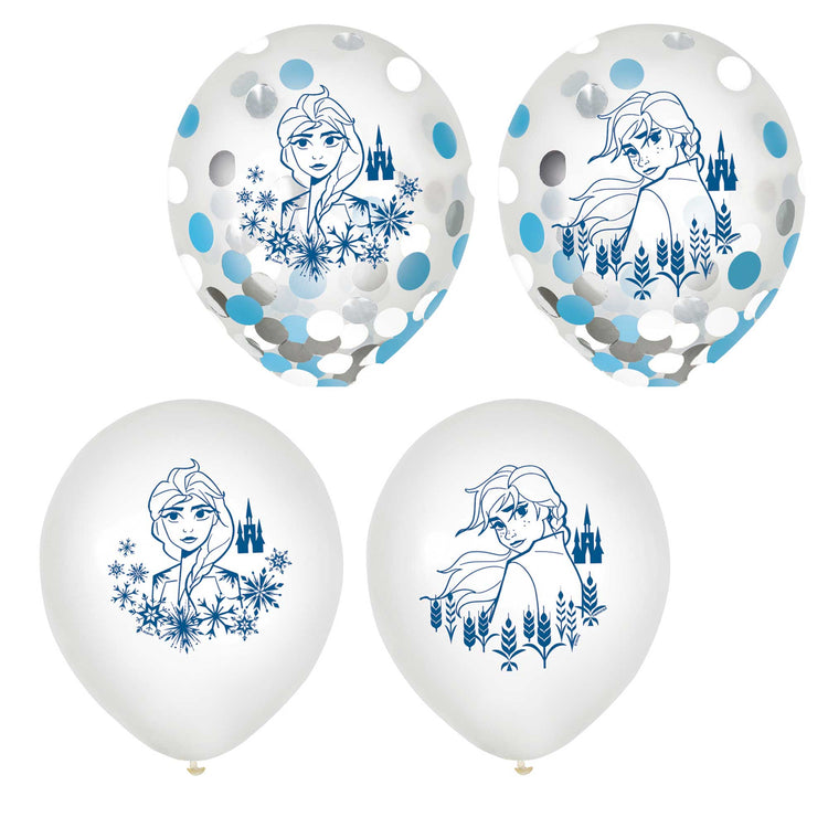 Disney Frozen 2 Confetti Filled 30cm Latex Balloons Pack of 6