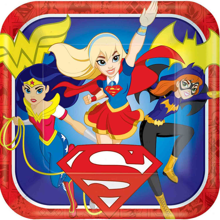 DC Super Hero Girls 23cm Party Plates Pack of 8