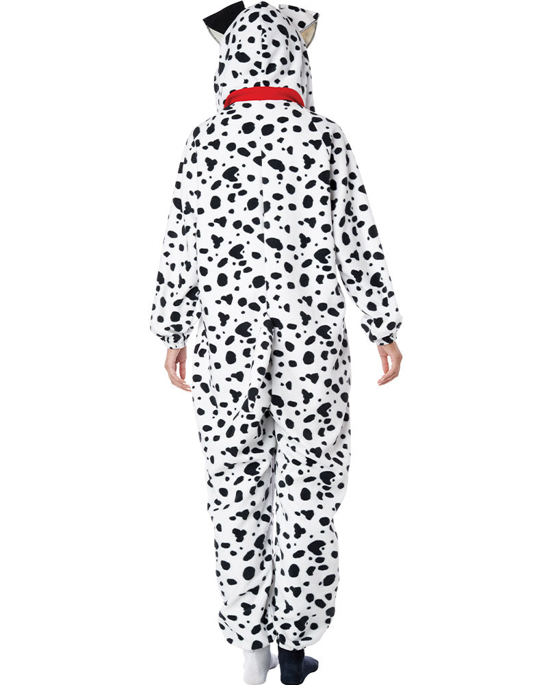 Dalmatian Fleece Jumpsuit Adult Costume