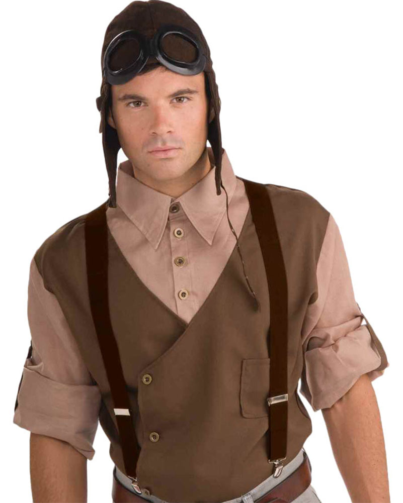 Dark Brown Steampunk Suspenders