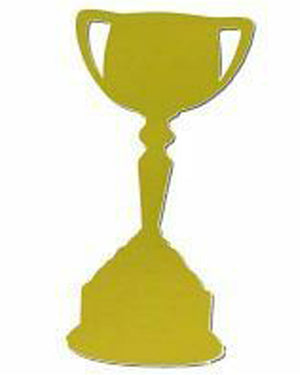 Gold Trophy Cup Cutouts Pack of 12