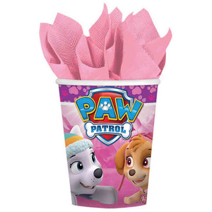 Girls Paw Patrol 266ml Party Cups Pack of 8